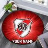 Custom Name River Plate2 Round Area Rug,Carpet Rug for Living Room Bedroom Sofa Playroom Decor,Non-slip Floor Mat