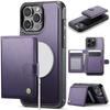 For iPhone 16 Pro Case JEEHOOD J09 RFID Blocking Card Holder Leather Back Phone Cover Compatible with MagSafe