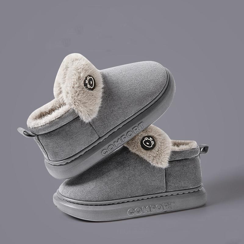 Comwarm Зимние пушистые сноубутсы для женщин, уличные ботильоны на платформе, домашние ботинки с плюшевой подкладкой, уютные теплые женские хлопковые ботинки