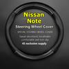 For Nissan Note Steering Wheel Cover Genuine Leather Carbon Fiber 2009 2013 2014 Nismo S 2015 2016 E-power
