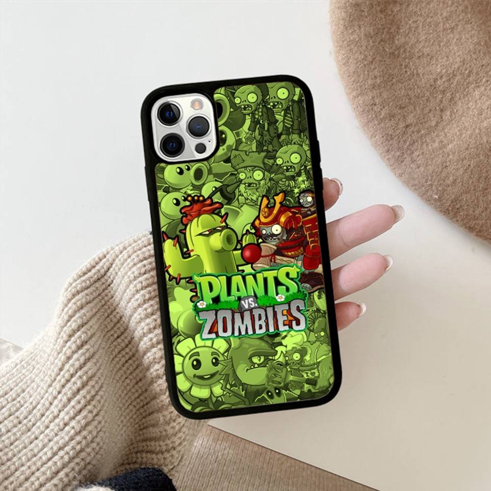 Игровой чехол P-Plants Z-Zombies для iPhone 17 Air 16 15 14 13 12 11 Pro Max, ударопрочный задний чехол для телефона из TPU+PC