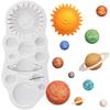 Planets Silicone Mold Earth Venus Saturn Mars Jupiter Fondant Molds Cake Decorating Tools Cupcake Topper Candy Resin Clay Chocolate Gumpaste Mold