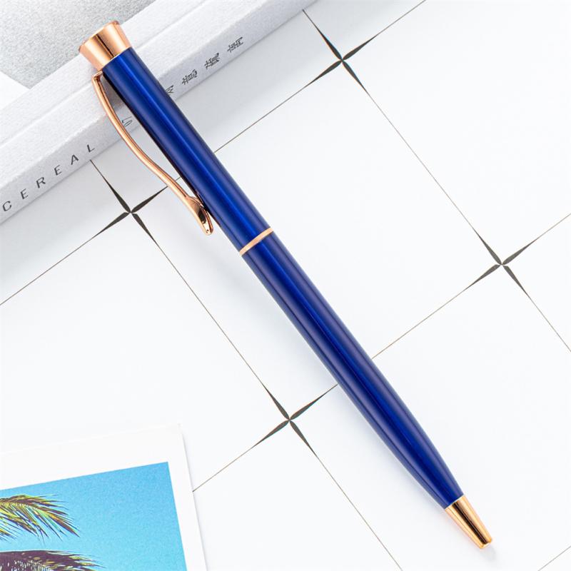 Металлическая шариковая ручка, многоцветная вращающаяся шариковая ручка, пишущий инструмент для школьных канцелярских принадлежностей, офиса