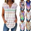 Летние футболки с короткими рукавами для женщин, модные свободные повседневные нарядные туники с V-образным вырезом, плиссированные топы на бретелях