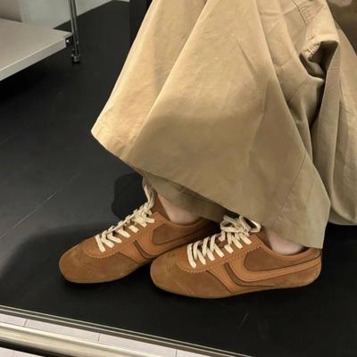 Кожаные ретро кроссовки Forrest Gump женские 2025 новые осенние повседневные универсальные спортивные кроссовки на плоской подошве обувь для улицы немецкие тренировочные кроссовки