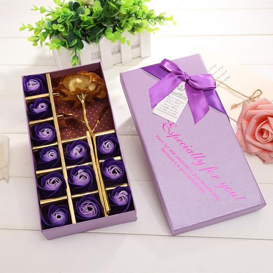 12 шт. стильное мыло с цветами, многофункциональная коробка, пылезащитное, широкое цветовое мыло с ароматом розы