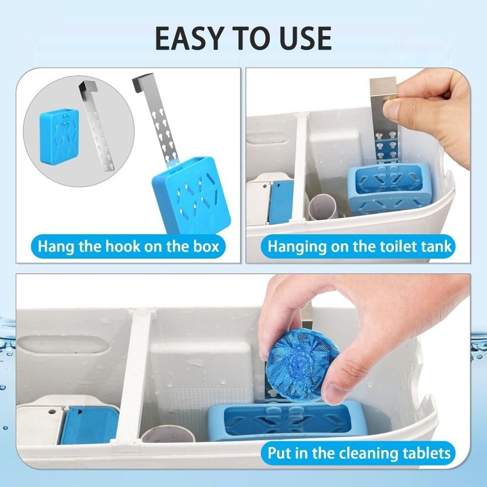 Silicone Toilet Tank Cleaning Tablet Holder Toilet Bleach Tablet Storage Rack  Bowl Cleaner Storage