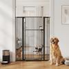 135cm Extra Tall Dog Gate With Cat Door Fits Openings 81 108 Cm Pressure Mounted For Doorways Hallways No Drilling