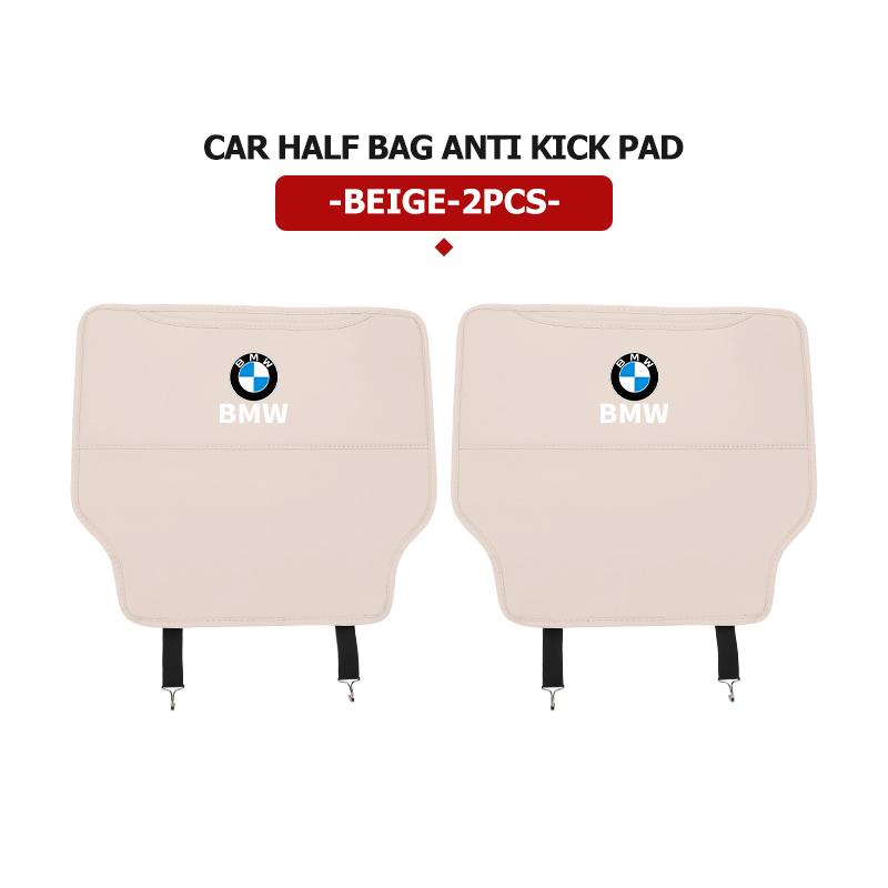 Leather Car Seat Back Protector Pad Anti Kick Mat Storage Pocket Interior Accessories For BMW X3 X5 M5 M3 E46 E90 E60 F10 E39 TE8