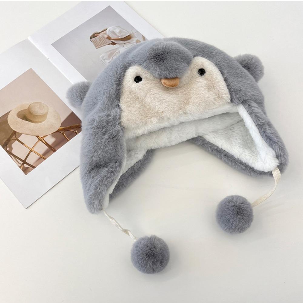 Winter Warm Earflap Hat Cold Protection Beanies Caps Sweet Plush Hat  Kids Adult Gifts