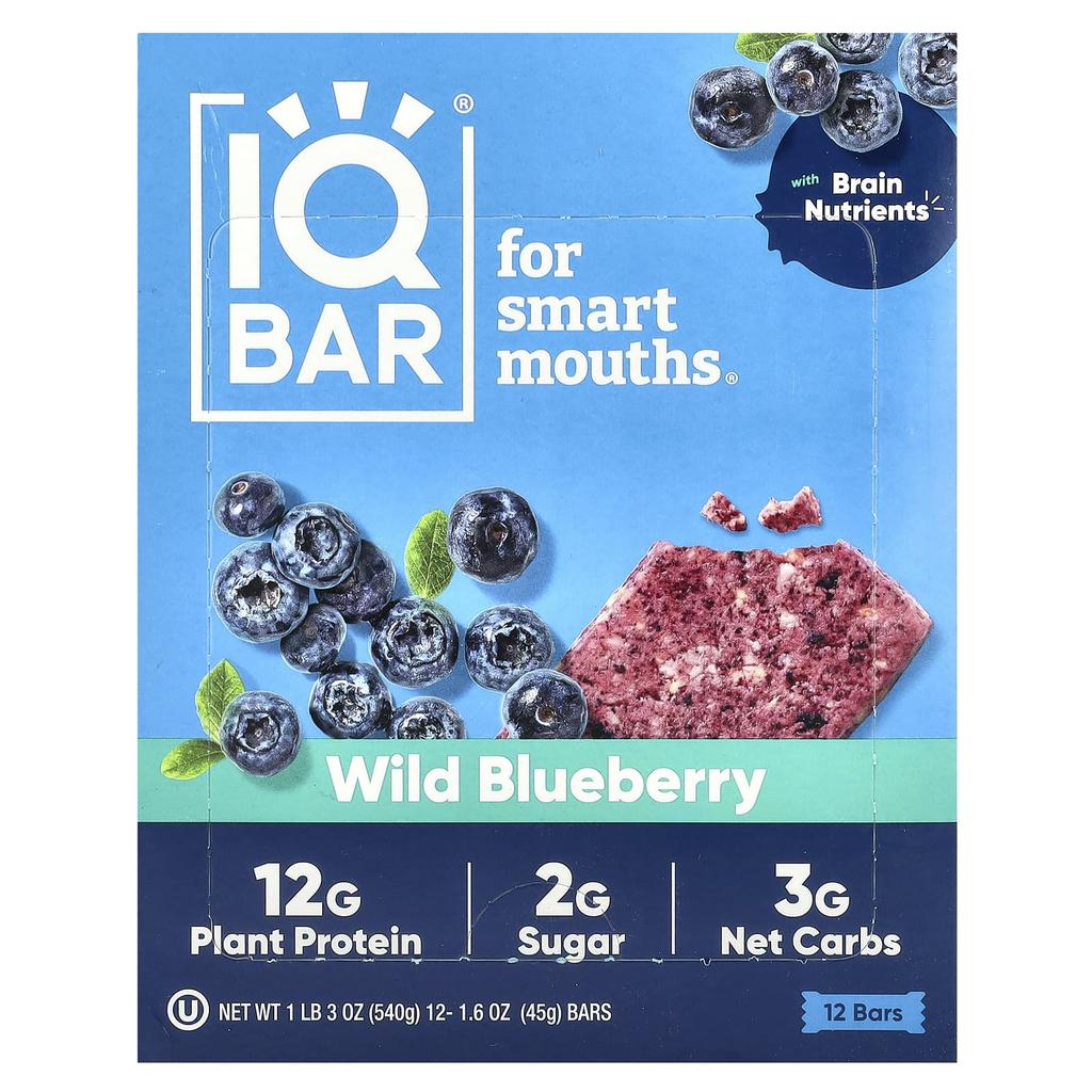 Plant Protein Bar, Wild Blueberry, 12 Bars, 45G (1.6Oz) Each