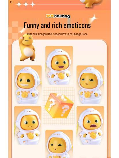 Genuine Little Milk Dragon Face-Changing Plush Doll – Funny Mask Toy for Boys and Girlfriend Gifts