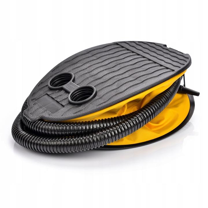 Bellows Foot Pump for Balloon Mattress, 3 Tips, 2 Liters, Long Hose