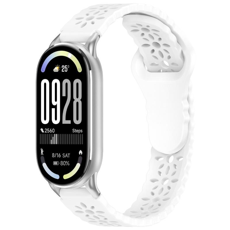 Силиконовый ремешок для Xiaomi Mi Band 10 9 8 NFC Спортивный резиновый браслет Наручный ремешок Correa Аксессуары для Xiaomi Smart Band 8 9 10 NFC