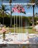 Wedding Flower Stand, 10PCS 80cm Column Flower Stand, Floral Stands with Acrylic Laminate, Cylindrical Cubic Floral Display Rack for Wedding, Party,