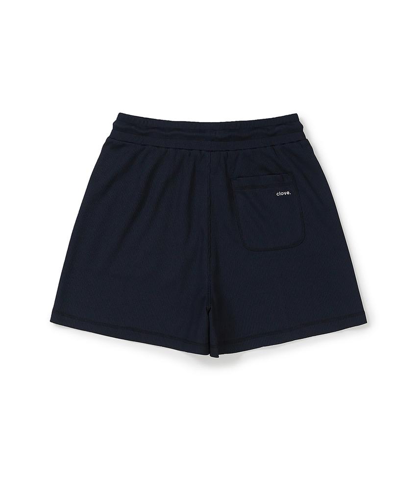 CLOVE [26Ss Clove] Waffle Banding Shorts (Navy)