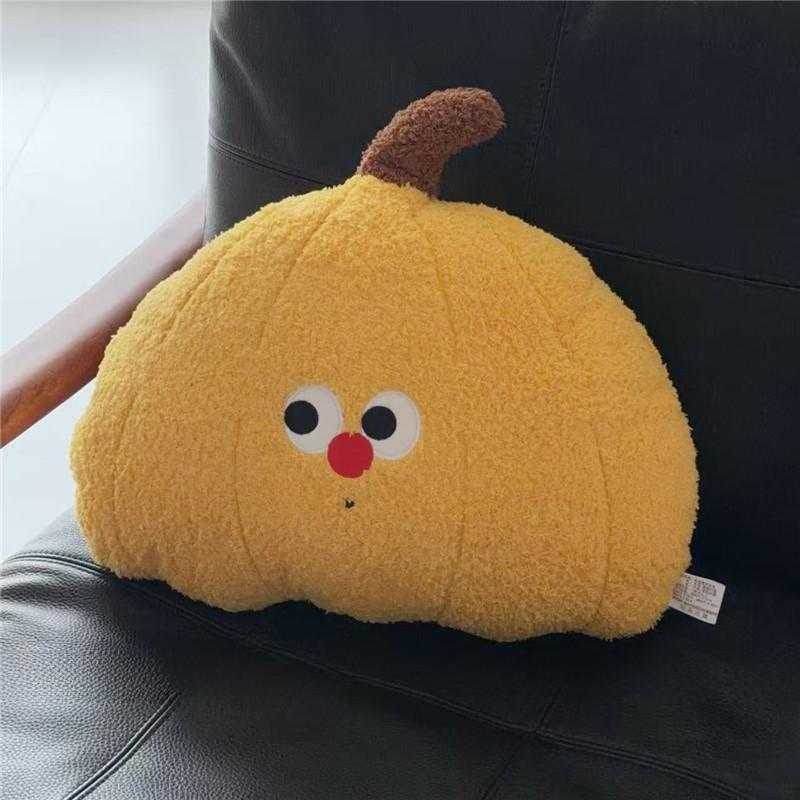 Soft Pumpkin Cartoon Plush For Sofa Bed Office Car Lumbar Cushion And Rest