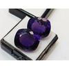 Purple Amethyst For Earrings Natural 25-26 Ct Cushion Cut Pair Gemstone