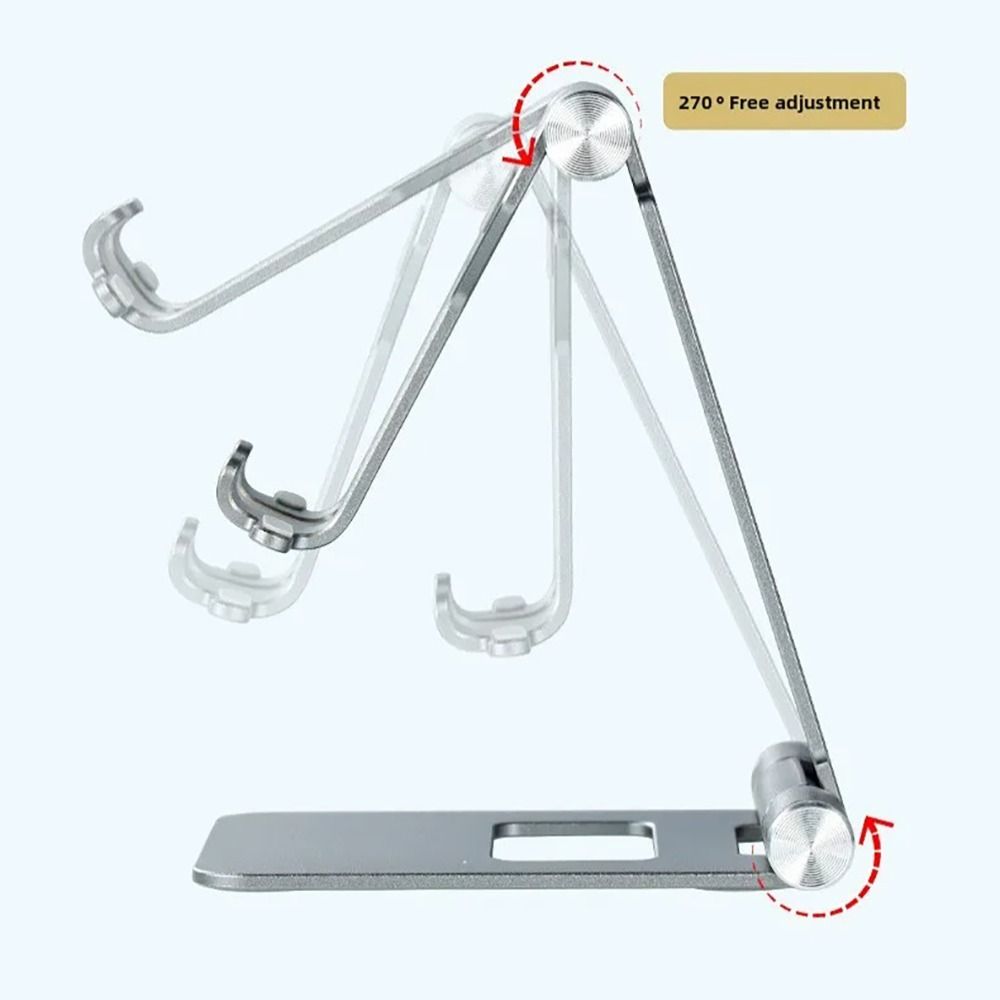Aluminum Alloy Desktop Holder Stand Silicone Folding Stand Portable Mobile Phone Stand Desktop