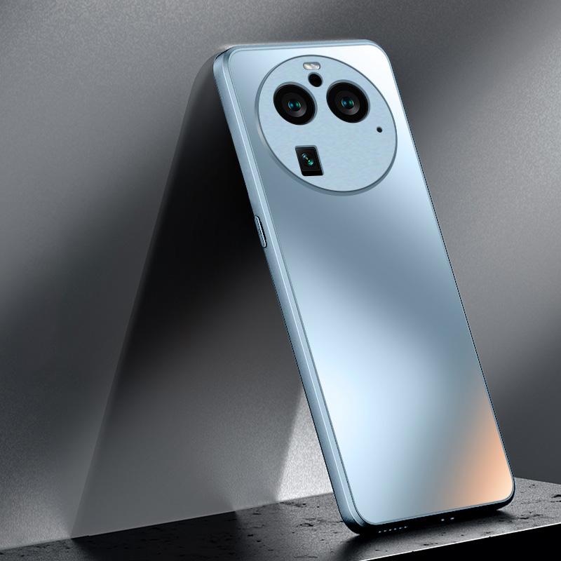 Luxury AG Silicone Matte Glass Case For Oppo Find X5 X6 Reno 5 6 8 Lite 9 Realme 11 Pro Plus Frosted Camera Lens Protective Case