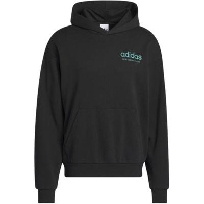 adidas Оригинальная унисекс толстовка с графическим принтом и линейным логотипом, черная JY3653