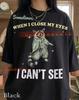 Sometimes When I Close My Eyes I Can't See Raccoon Comfort Colors® Tshirt, Funny Trash Panda 90s Graphic Retro Y2K Tee