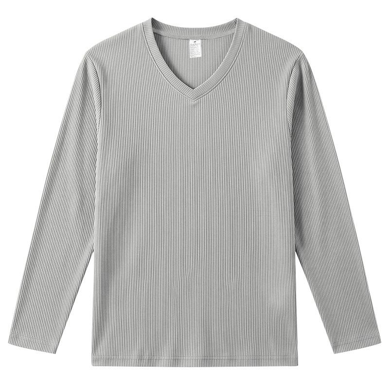 Men S V Neck Long Sleeve Loose Casual T Shirt