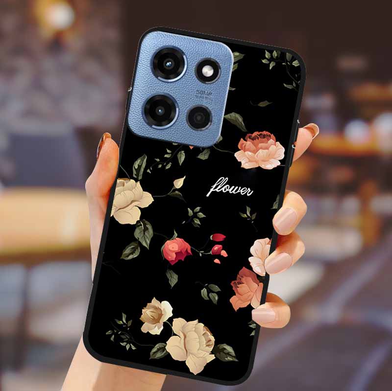 Чехол-бампер для телефона Motorola G 5G 2025, мягкий ТПУ-силикон, задняя крышка, 3D тиснение цветка, корпус для Motorola Moto G 5G, Fundas Coque