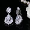 WWJ Earrings Without Pierced Ears Wedding Jewelry for Bride