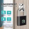 Waterproof and Rust-proof Outdoor Smart Fingerprint Padlock for Secure Door and Cabinet Locking. Anti-theft Electronic Lock with Password Protection