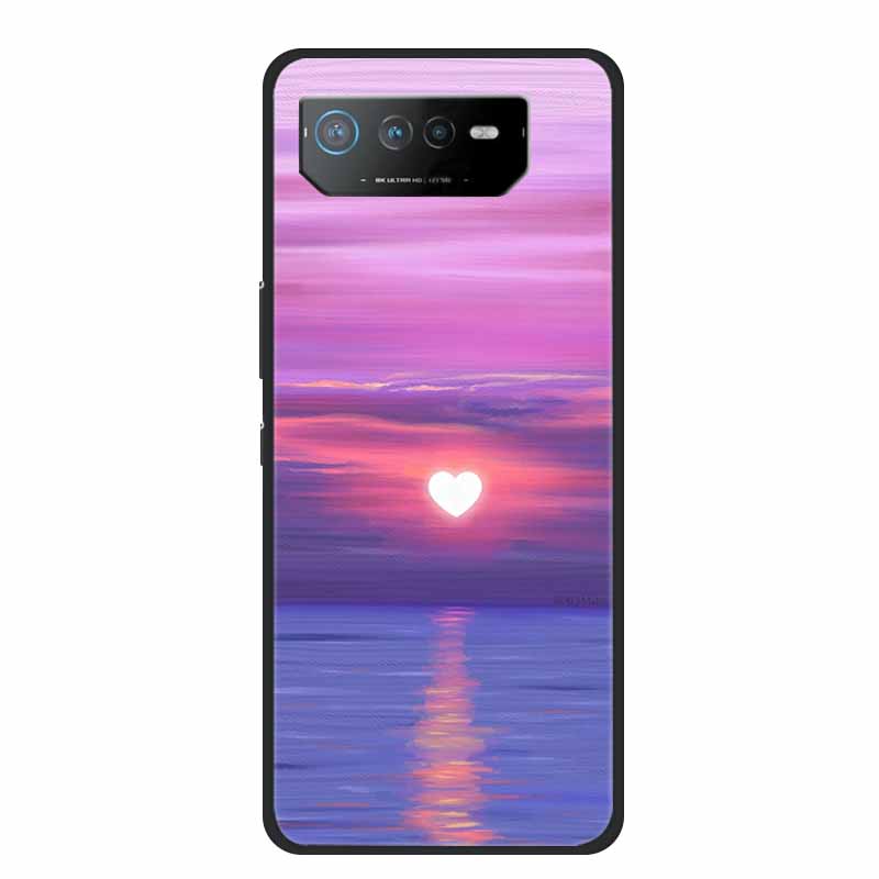 Чехол для телефона Asus ROG Phone 6D Ultimate Задняя крышка Черный ТПУ Силикон Мягкий Чехол Для Asus ROG Phone 6 Pro Чехол Phone6 Pro