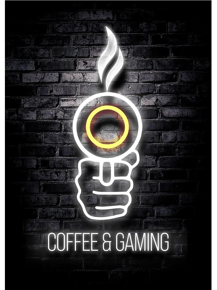 Neon Design Gamepad Game Quote Posters Canvas Painting VR Gaming Girl Wall Art Picture Gamer Boy Room Home Decoration No LED