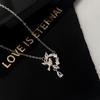 New Lucky Wheat Ears Bird Necklace for Women with Light Luxury Niche Design White Pigeon Collarbone Chain Pigeon