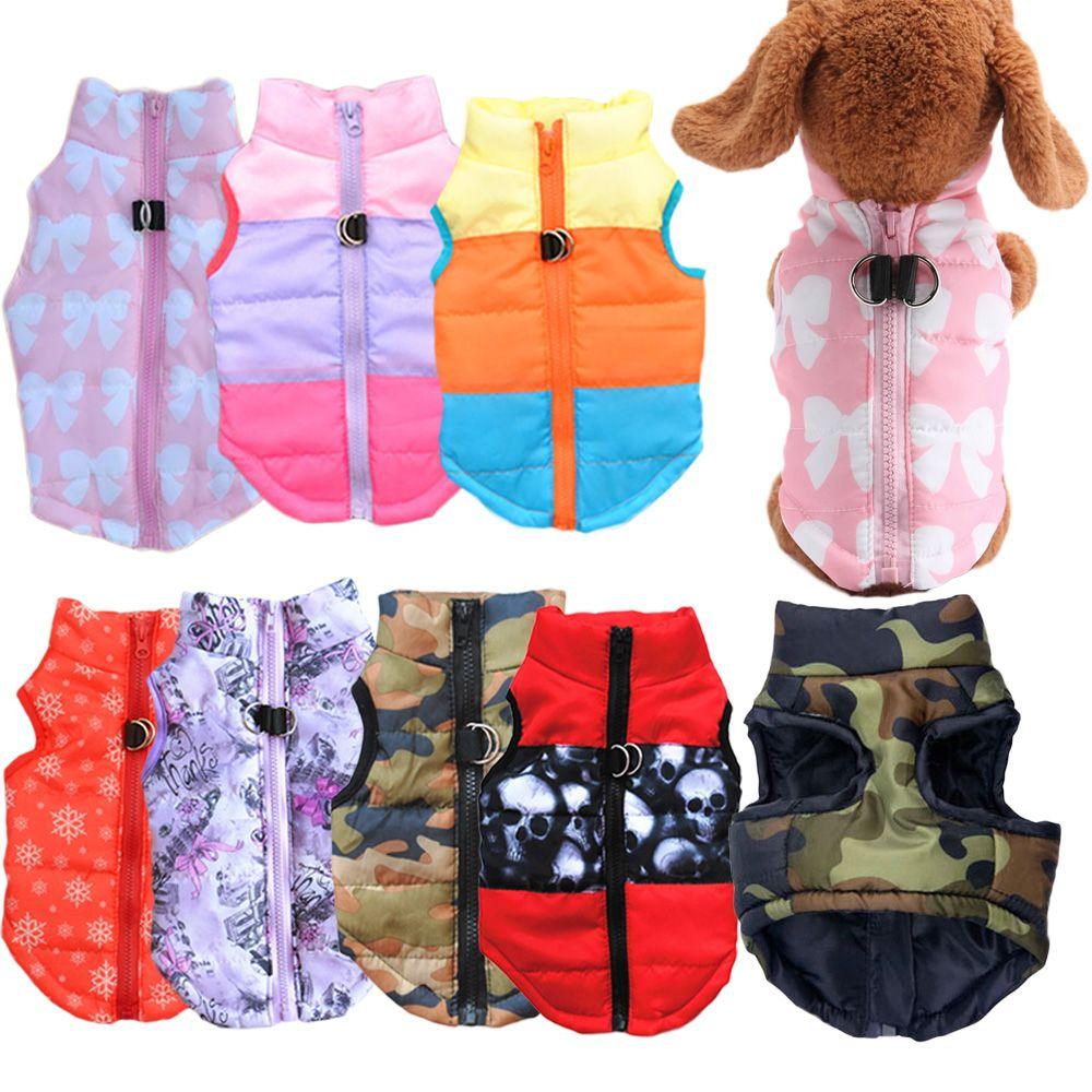 Fashion Outdoor Indoor Jumpsuit Pet Warm Coat Dog Vest Thickened Clothes Puppy Wadded Jacket