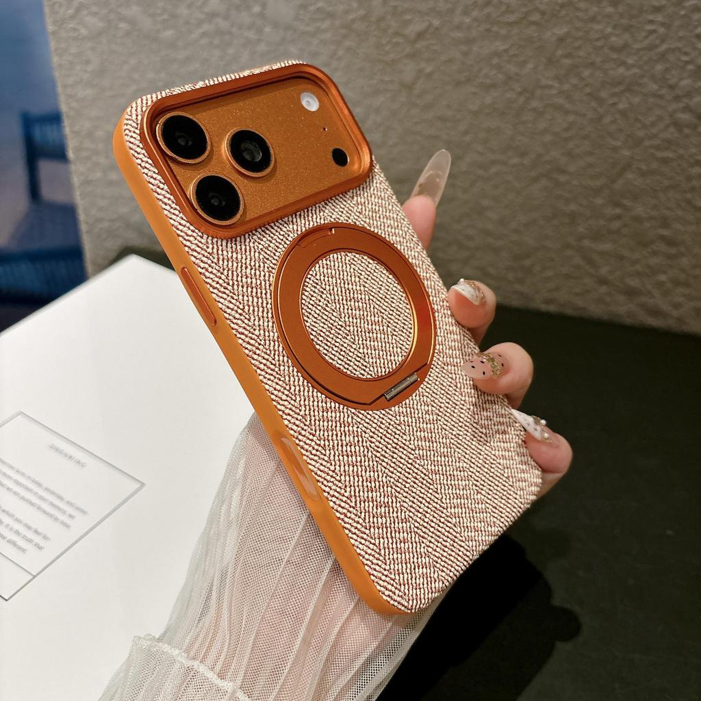 Чехол для iPhone 16/17 Pro Max с плетеной текстурой, магнитной застежкой, полной защитой от падений
