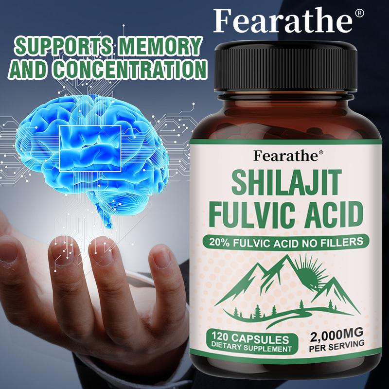 Shilajit Fulvic Acid 20% Capsules (filler-free) – Supports memory and brain function 120 capsules