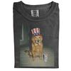 Patriotic Golden Retriever Party Dog Washed T-Shirt, Vintage 90s Funny Meme Te