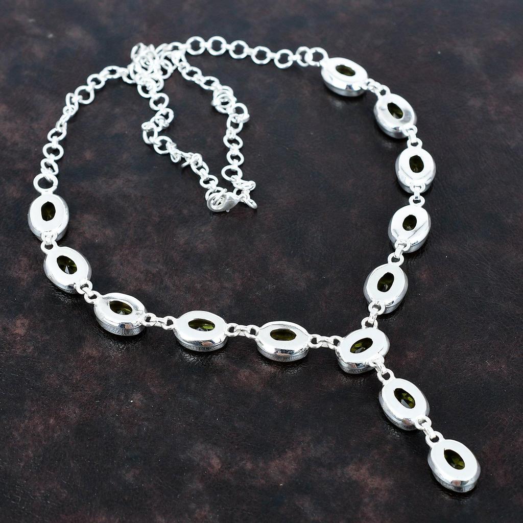 Ожерелье из ограненного цитрина, ожерелье из натурального драгоценного камня, достойное ювелирное украшение из стерлингового серебра 925 пробы, регулируемая цепочка, ручная работа, украшения для подарков