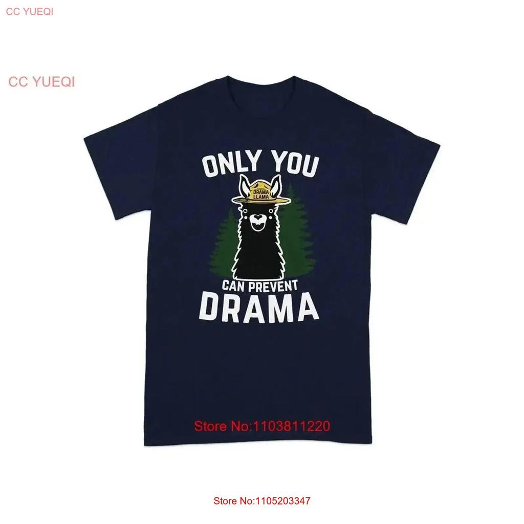 Смешная футболка с ламой Драма Милая для любителей животных Уникальная винтажная Слегка выстиранная мужская с принтом Универсальная мода Мягкая Эластичная