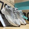 Кокосовые кроссовки Бело-серые Легкие на платформе Мужские кроссовки Модные Ретро Светоотражающие Спортивные Повседневные Женские 2025