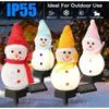 Christmas Snowman Decoration Light LED Solar Lights Outdoor Waterproof Post Lamp Garden Lawn Landscape Nightlight