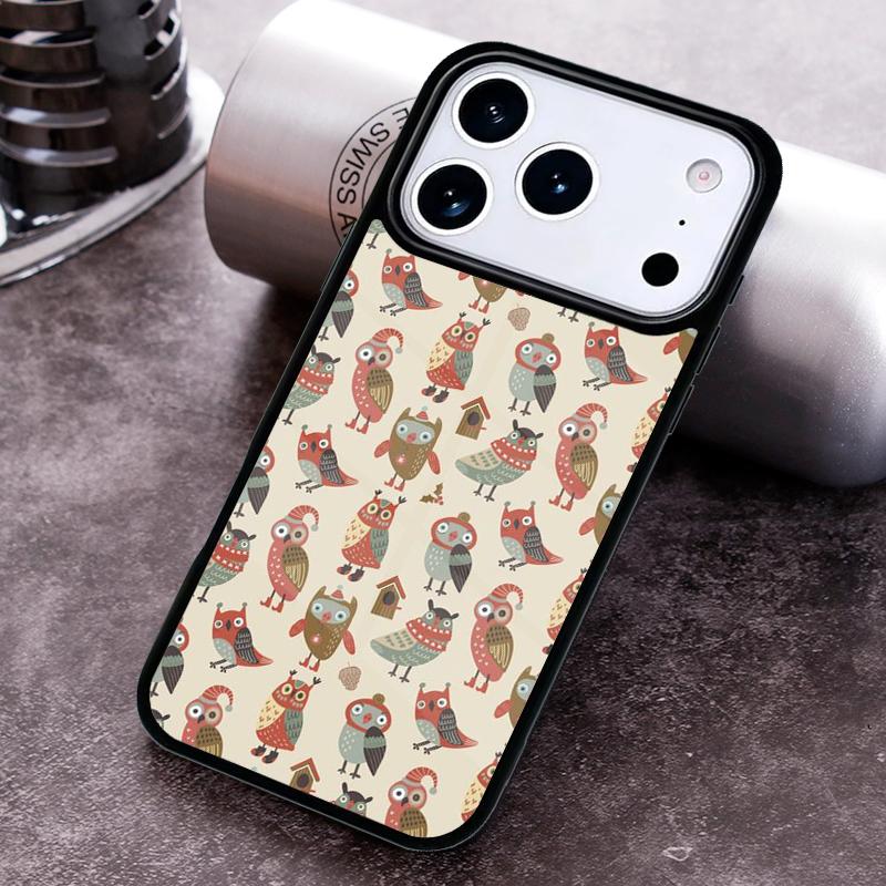 Милые совы Влюбленные Кавайный Мультяшный Чехол для Телефона для iPhone 17 16 15 Pro Max Air 14 13 12 11 Plus Ударопрочный Capa Чехол