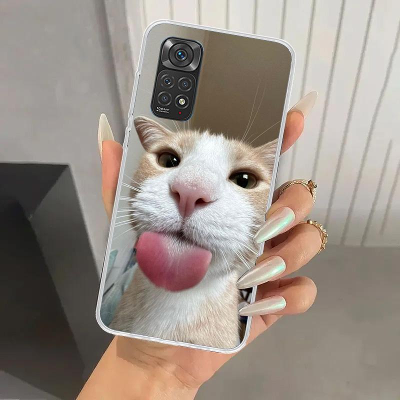 Забавный чехол для телефона с мемами про кошек для Xiaomi Redmi Note 15 14 14S 13 12S 12 Pro 11S 11 Plus 11T 11E 10S Мягкий чехол-накладка Redm