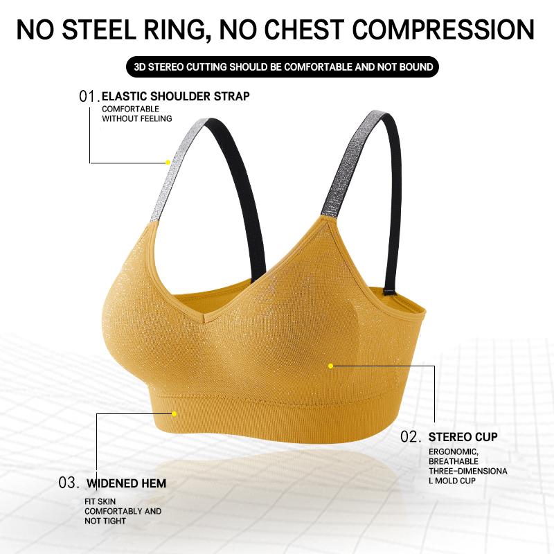 Женские спортивные укороченные топы, бесшовное нижнее белье, съемная мягкая майка, нижнее белье, женские мягкие майки на бретелях