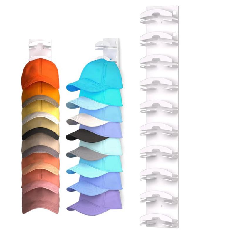 Вешалка для шляп на стену, настенный органайзер для шляп, держатель для вешалки для шляп, экономящий место держатель для хранения бейсболок, вмещает до 10 шляп