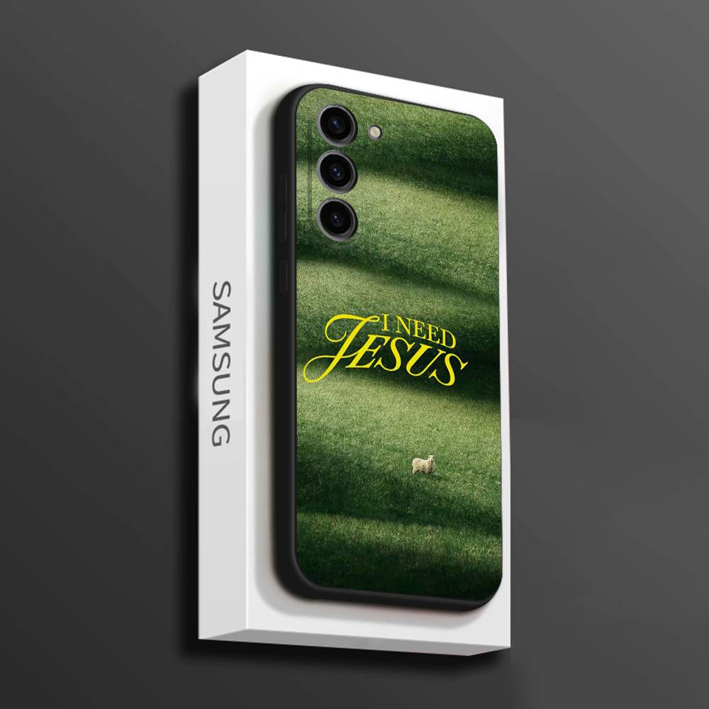 Jesus Bible Verse Christian Phone Case For Samsung Galaxy A 73,72,51,53,52,71,22,5G,Note,J7,8,9 Soft Black Cover
