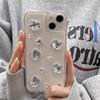 For Apple 17 Promax Epoxy Precision Hole Phone Case for IPhone 16 Rhinestone Gem Cat Ins Style Women’s Style