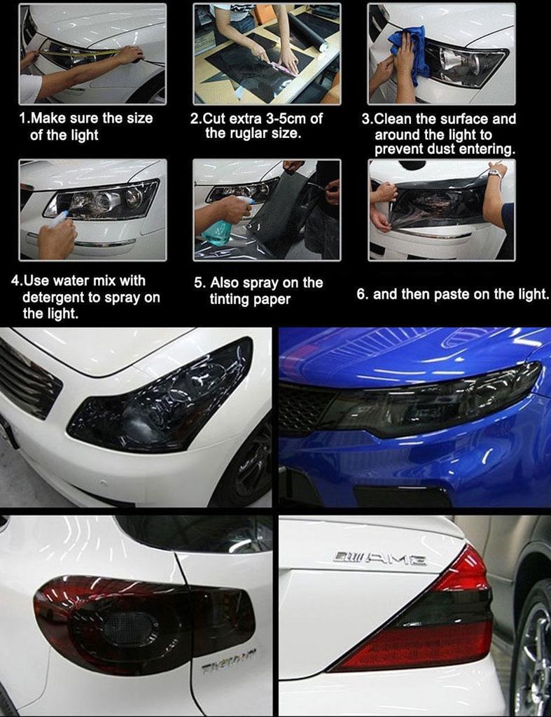 Универсальная хамелеоновая виниловая пленка с изменением цвета для автомобильных фар и фонарей