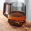 Wooden Handle Water Drinking Cup Large Capacity Tea Cup Household Glass Cup  Office