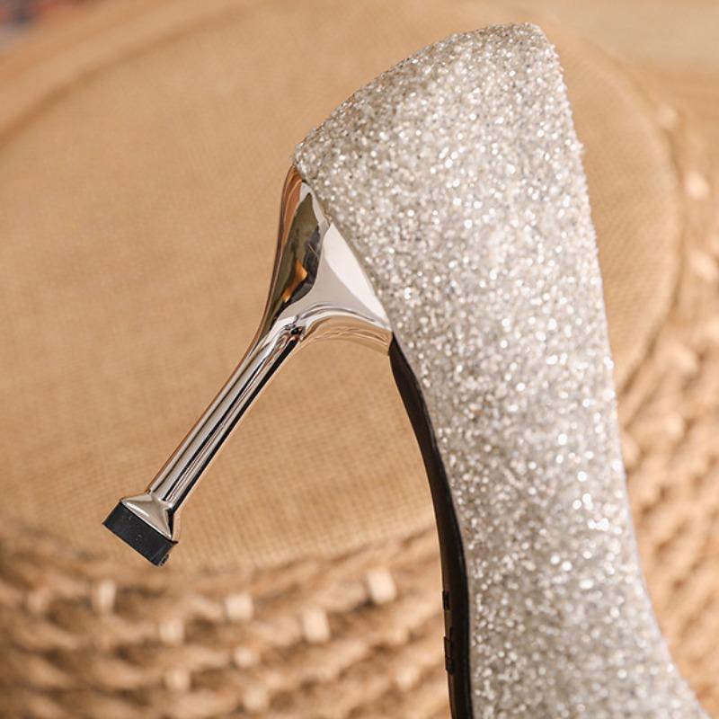 Новые стильные туфли на шпильках с острым носком, большие размеры и полнота, одинарные туфли, свадебные туфли с кристаллами